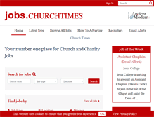 Tablet Screenshot of jobs.churchtimes.co.uk
